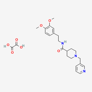 molecular formula C24H31N3O7 B6039312 N-[2-(3,4-dimethoxyphenyl)ethyl]-1-(3-pyridinylmethyl)-4-piperidinecarboxamide oxalate 