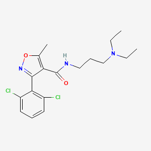 molecular formula C18H23Cl2N3O2 B6039315 3-(2,6-dichlorophenyl)-N-[3-(diethylamino)propyl]-5-methyl-4-isoxazolecarboxamide 