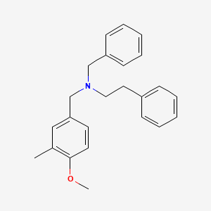 molecular formula C24H27NO B6039323 N-benzyl-N-(4-methoxy-3-methylbenzyl)-2-phenylethanamine 