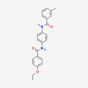 molecular formula C23H22N2O3 B6039357 N-{4-[(4-ethoxybenzoyl)amino]phenyl}-3-methylbenzamide 