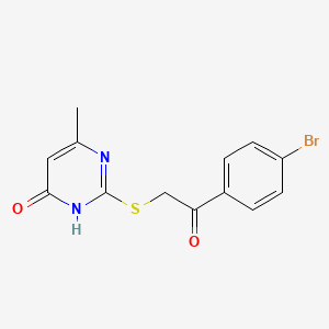 1-(4-bromophenyl)-2-[(4-hydroxy-6-methyl-2-pyrimidinyl)thio]ethanone