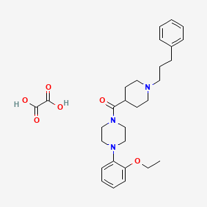 molecular formula C29H39N3O6 B6039369 1-(2-ethoxyphenyl)-4-{[1-(3-phenylpropyl)-4-piperidinyl]carbonyl}piperazine oxalate 