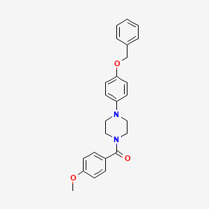 molecular formula C25H26N2O3 B6039371 1-[4-(benzyloxy)phenyl]-4-(4-methoxybenzoyl)piperazine 