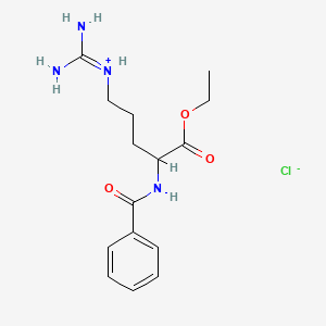 molecular formula C15H23ClN4O3 B6039373 ethyl 5-{[amino(imino)methyl]amino}-2-(benzoylamino)pentanoate hydrochloride 