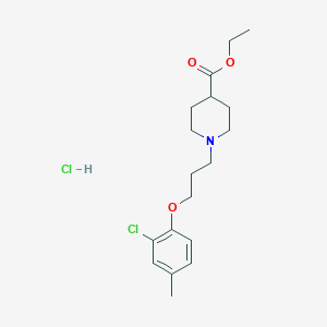 molecular formula C18H27Cl2NO3 B6039380 ethyl 1-[3-(2-chloro-4-methylphenoxy)propyl]-4-piperidinecarboxylate hydrochloride 