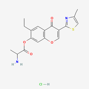 molecular formula C18H19ClN2O4S B6039382 6-ethyl-3-(4-methyl-1,3-thiazol-2-yl)-4-oxo-4H-chromen-7-yl alaninate hydrochloride 