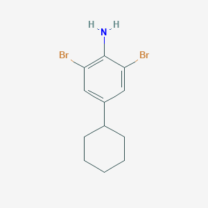 molecular formula C12H15Br2N B060394 2,6-二溴-4-环己基苯胺 CAS No. 175135-11-2