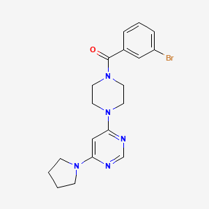 molecular formula C19H22BrN5O B6039403 4-[4-(3-bromobenzoyl)-1-piperazinyl]-6-(1-pyrrolidinyl)pyrimidine 