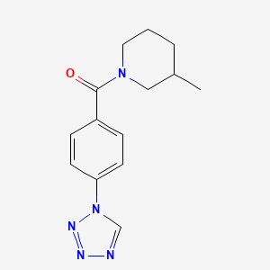 molecular formula C14H17N5O B6039419 3-methyl-1-[4-(1H-tetrazol-1-yl)benzoyl]piperidine 