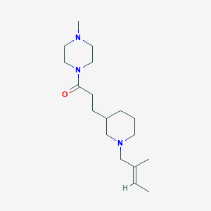 1-methyl-4-(3-{1-[(2E)-2-methyl-2-buten-1-yl]-3-piperidinyl}propanoyl)piperazine