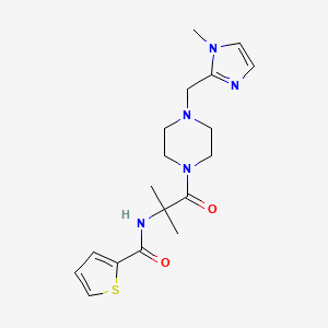 N-(1,1-dimethyl-2-{4-[(1-methyl-1H-imidazol-2-yl)methyl]-1-piperazinyl}-2-oxoethyl)-2-thiophenecarboxamide trifluoroacetate