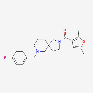 molecular formula C22H27FN2O2 B6039448 2-(2,5-dimethyl-3-furoyl)-7-(4-fluorobenzyl)-2,7-diazaspiro[4.5]decane 