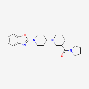 molecular formula C22H30N4O2 B6039456 1'-(1,3-benzoxazol-2-yl)-3-(1-pyrrolidinylcarbonyl)-1,4'-bipiperidine 