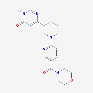 molecular formula C19H23N5O3 B6039457 6-{1-[5-(morpholin-4-ylcarbonyl)pyridin-2-yl]piperidin-3-yl}pyrimidin-4(3H)-one 