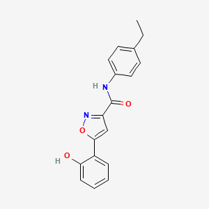 molecular formula C18H16N2O3 B6039469 N-(4-ethylphenyl)-5-(2-hydroxyphenyl)-3-isoxazolecarboxamide 