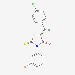 molecular formula C16H9BrClNOS2 B6039472 3-(3-bromophenyl)-5-(4-chlorobenzylidene)-2-thioxo-1,3-thiazolidin-4-one 