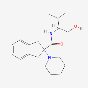 N-[1-(hydroxymethyl)-2-methylpropyl]-2-(1-piperidinyl)-2-indanecarboxamide