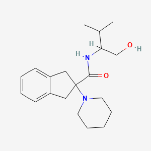 molecular formula C20H30N2O2 B6039479 N-[1-(hydroxymethyl)-2-methylpropyl]-2-(1-piperidinyl)-2-indanecarboxamide 