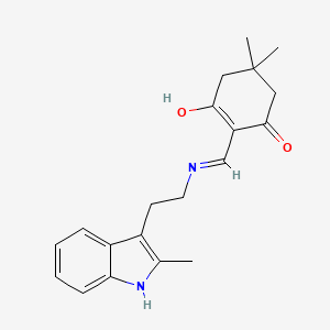 molecular formula C20H24N2O2 B6039481 5,5-dimethyl-2-({[2-(2-methyl-1H-indol-3-yl)ethyl]amino}methylene)cyclohexane-1,3-dione 