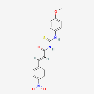 molecular formula C17H15N3O4S B6039492 N-{[(4-methoxyphenyl)amino]carbonothioyl}-3-(4-nitrophenyl)acrylamide 