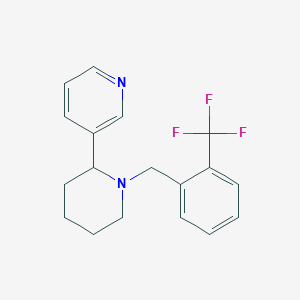 molecular formula C18H19F3N2 B6039495 3-{1-[2-(trifluoromethyl)benzyl]-2-piperidinyl}pyridine 