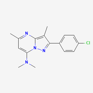 2-(4-chlorophenyl)-N,N,3,5-tetramethylpyrazolo[1,5-a]pyrimidin-7-amine