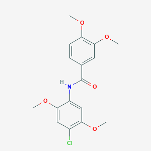 molecular formula C17H18ClNO5 B6039521 N-(4-chloro-2,5-dimethoxyphenyl)-3,4-dimethoxybenzamide 