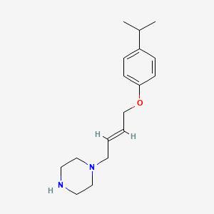 molecular formula C17H26N2O B6039546 1-[4-(4-isopropylphenoxy)-2-buten-1-yl]piperazine 