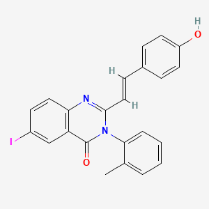molecular formula C23H17IN2O2 B6039554 2-[2-(4-hydroxyphenyl)vinyl]-6-iodo-3-(2-methylphenyl)-4(3H)-quinazolinone 