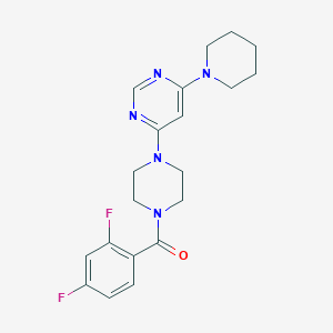 molecular formula C20H23F2N5O B6039568 4-[4-(2,4-difluorobenzoyl)-1-piperazinyl]-6-(1-piperidinyl)pyrimidine 
