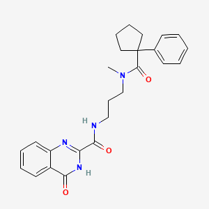 4-hydroxy-N-(3-{methyl[(1-phenylcyclopentyl)carbonyl]amino}propyl)quinazoline-2-carboxamide
