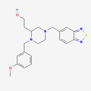 2-[4-(2,1,3-benzothiadiazol-5-ylmethyl)-1-(3-methoxybenzyl)-2-piperazinyl]ethanol
