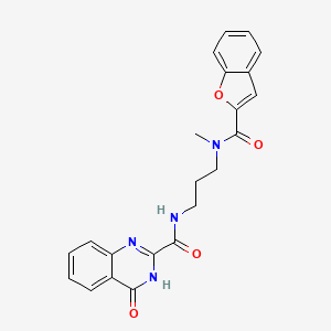 N-{3-[(1-benzofuran-2-ylcarbonyl)(methyl)amino]propyl}-4-hydroxyquinazoline-2-carboxamide