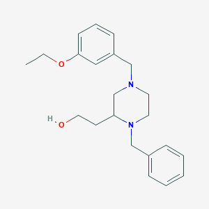 molecular formula C22H30N2O2 B6039606 2-[1-benzyl-4-(3-ethoxybenzyl)-2-piperazinyl]ethanol 