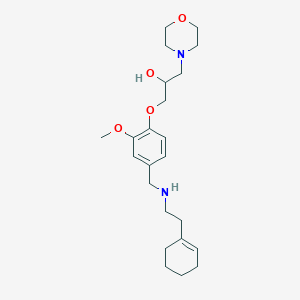 molecular formula C23H36N2O4 B6039607 1-[4-({[2-(1-cyclohexen-1-yl)ethyl]amino}methyl)-2-methoxyphenoxy]-3-(4-morpholinyl)-2-propanol 