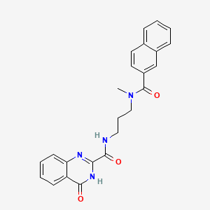 molecular formula C24H22N4O3 B603961 4-hydroxy-N-{3-[methyl(naphthalen-2-ylcarbonyl)amino]propyl}quinazoline-2-carboxamide CAS No. 1119504-09-4