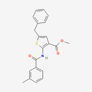 molecular formula C21H19NO3S B6039623 methyl 5-benzyl-2-[(3-methylbenzoyl)amino]-3-thiophenecarboxylate 