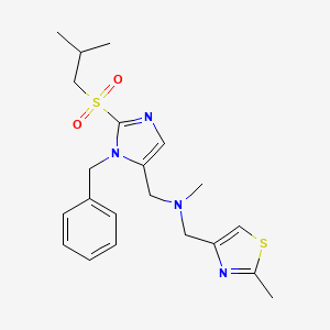 1-[1-benzyl-2-(isobutylsulfonyl)-1H-imidazol-5-yl]-N-methyl-N-[(2-methyl-1,3-thiazol-4-yl)methyl]methanamine