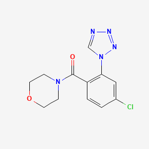 molecular formula C12H12ClN5O2 B6039678 4-[4-chloro-2-(1H-tetrazol-1-yl)benzoyl]morpholine 