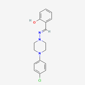 2-({[4-(4-chlorophenyl)-1-piperazinyl]imino}methyl)phenol