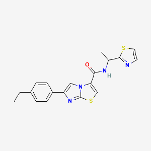 6-(4-ethylphenyl)-N-[1-(1,3-thiazol-2-yl)ethyl]imidazo[2,1-b][1,3]thiazole-3-carboxamide