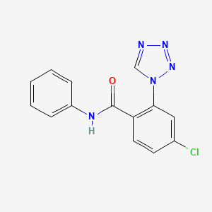 molecular formula C14H10ClN5O B6039781 4-chloro-N-phenyl-2-(1H-tetrazol-1-yl)benzamide 