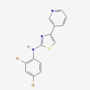 N-(2,4-dibromophenyl)-4-(3-pyridinyl)-1,3-thiazol-2-amine