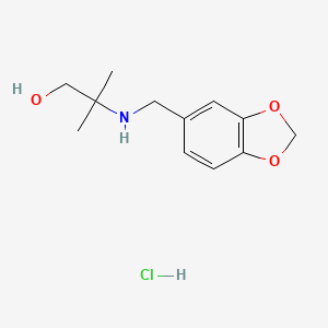 molecular formula C12H18ClNO3 B6039815 2-[(1,3-benzodioxol-5-ylmethyl)amino]-2-methyl-1-propanol hydrochloride 