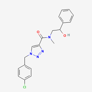 molecular formula C19H19ClN4O2 B6039817 1-(4-chlorobenzyl)-N-(2-hydroxy-2-phenylethyl)-N-methyl-1H-1,2,3-triazole-4-carboxamide 