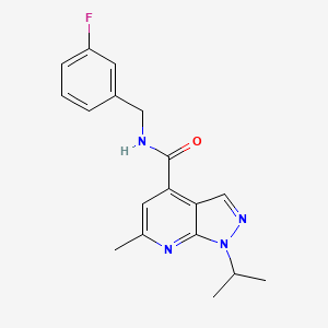 N-(3-fluorobenzyl)-1-isopropyl-6-methyl-1H-pyrazolo[3,4-b]pyridine-4-carboxamide