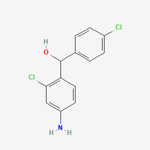 molecular formula C13H11Cl2NO B6039826 (4-amino-2-chlorophenyl)(4-chlorophenyl)methanol 