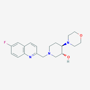 molecular formula C19H24FN3O2 B6039832 (3R*,4R*)-1-[(6-fluoro-2-quinolinyl)methyl]-4-(4-morpholinyl)-3-piperidinol 