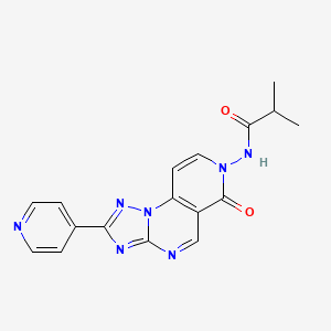 molecular formula C17H15N7O2 B6039841 2-methyl-N-[6-oxo-2-(4-pyridinyl)pyrido[3,4-e][1,2,4]triazolo[1,5-a]pyrimidin-7(6H)-yl]propanamide 