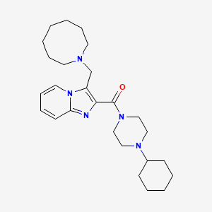 molecular formula C26H39N5O B6039850 3-(1-azocanylmethyl)-2-[(4-cyclohexyl-1-piperazinyl)carbonyl]imidazo[1,2-a]pyridine 